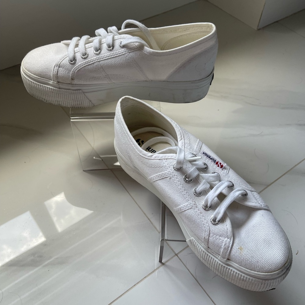 Superga White Canvas Sneakers